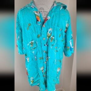 Junction West Mens Shirt Hawaiian Camp Cocktails Olives Martini size large